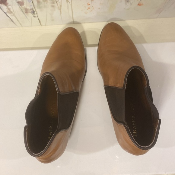 Franko Sarto Leather Tan Leather Ankle Boot Booties Size 7 - Picture 5 of 16